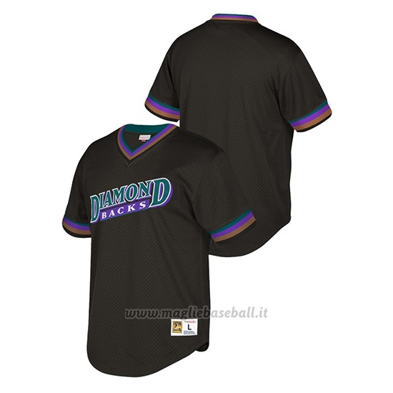 Maglia Baseball Uomo Arizona Diamondbacks Cooperstown Collection Mesh Wordmark V-neck Nero